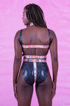 Holographic Bondage Full Body Leather Harness